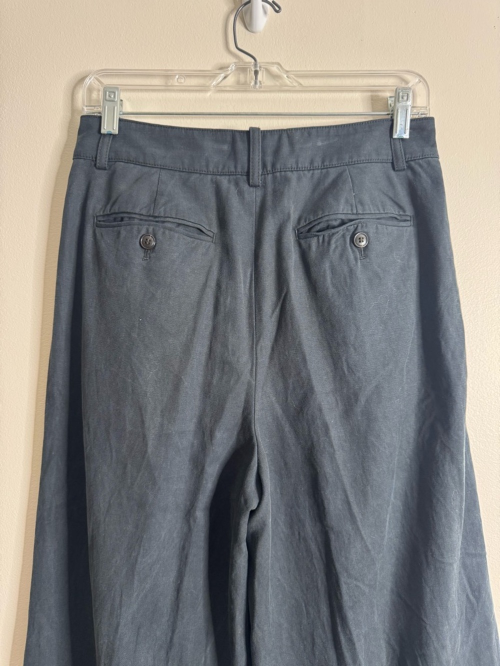Madewell The Harlow Wide-Leg Pant in Drapey Twill Black 4 - Picture 6 of 11